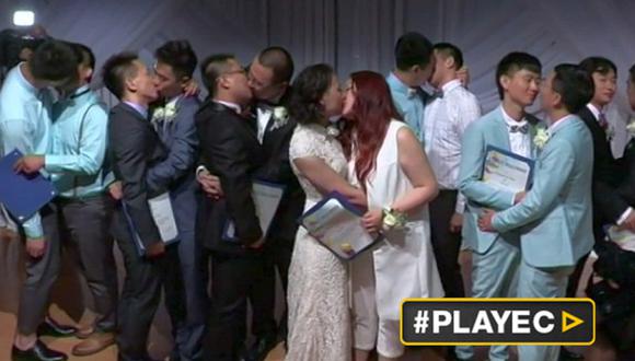 Homosexuales chinos se casaron en EE.UU. tras ganar concurso
