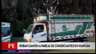 Delincuentes roban camión de comerciantes en Huaycán