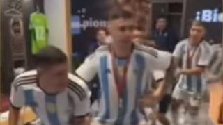Desde la cámara del ‘Kun’ Agüero: los festejos de Argentina en el vestuario tras ganar la Copa del Mundo | VIDEO