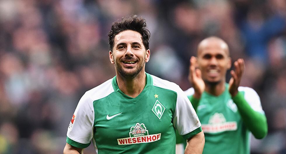 Claudio Pizarro volvió a hacerse presente en el marcador con el Werder Bremen y sumó ante el Mainz 05 su tanto número 101 con la camiseta verde (Foto: Getty Images)