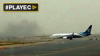 Dubái: Pánico se apoderó de pasajeros dentro del avión [VIDEO]