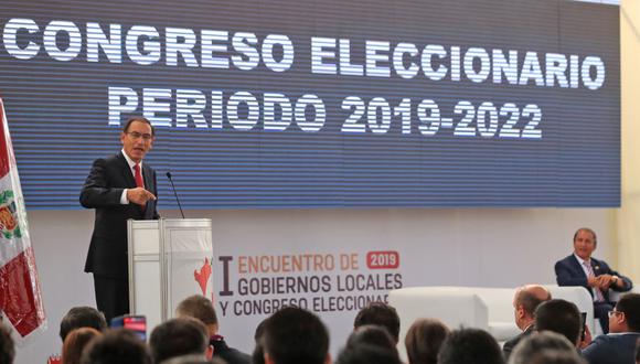 Martin Vizcarra participó hoy del I Encuentro Nacional de Gobiernos Locales. (Foto: PCM)