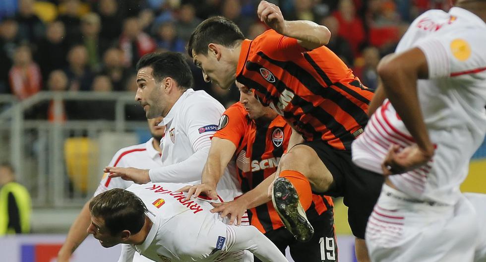 Sevilla igualó con Shakhtar Donetsk por las semifinales de la Europa League. (Foto: EFE)