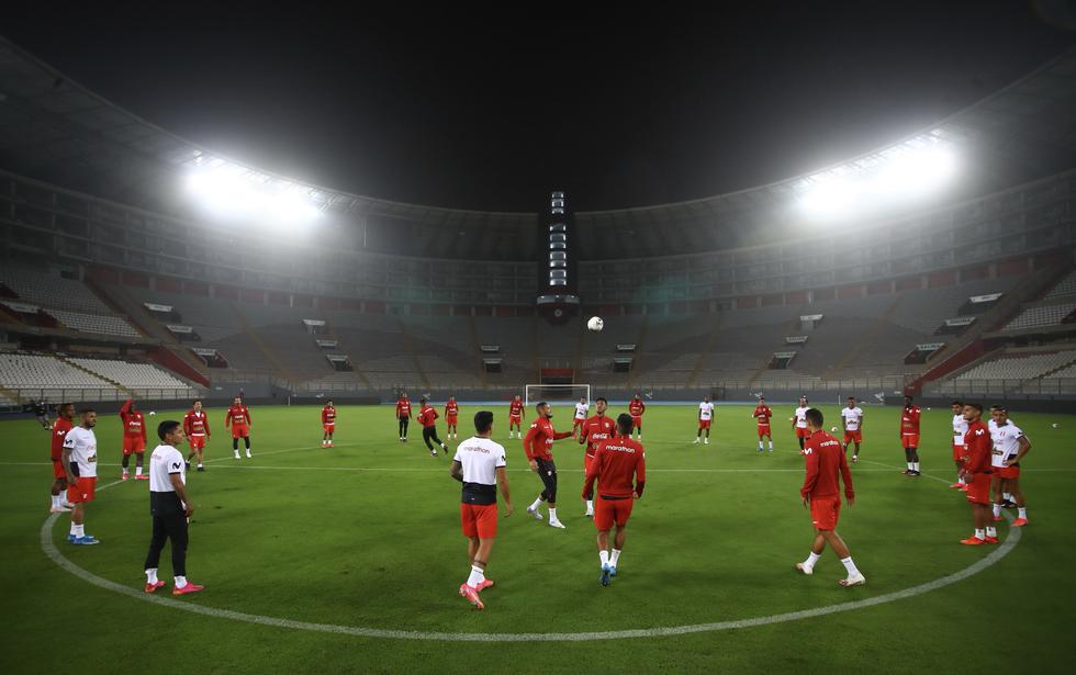 La selección peruana entrenó en el Estadio Nacional previo al partido frente a Colombia | Foto: Selección peruana