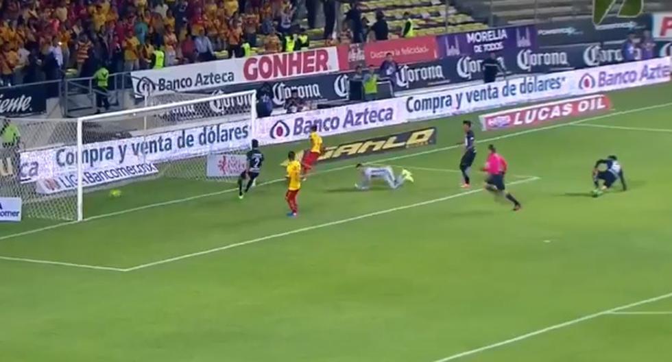 Raúl Ruidíaz marcó tres goles esta sábado en la goleada del Morelia sobre Pumas. (Video: Liga Bancomer)