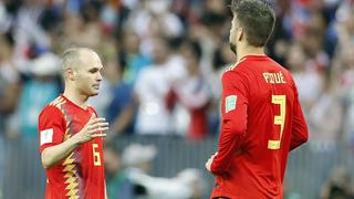 España vs. Rusia: Andrés Iniesta y Gerard Piqué se despidieron de la 'Furia Roja'