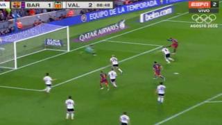 Barza-Valencia: Piqué falló el gol del empate en último minuto