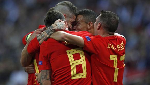 España le da la vuelta 2-1 a Inglaterra en Wembley por la UEFA Nations League en medio de la polémica. (Foto: AFP)