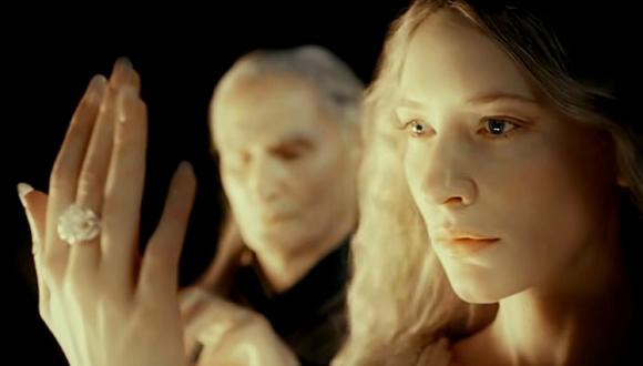 Galadriel porta el anillo Nenya, según los textos de "El señor de los anillos" (Foto: New Line Cinema)
