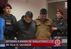 Policía detiene banda de raqueteros en Villa El Salvador | VIDEO