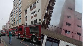 Cercado de Lima: controlan incendio en edificio de la Corte Superior de Lima ubicado en el Jr. Puno