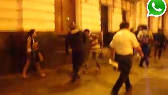 WhatsApp: ellos aseguran maltrato de policías en marcha #15E