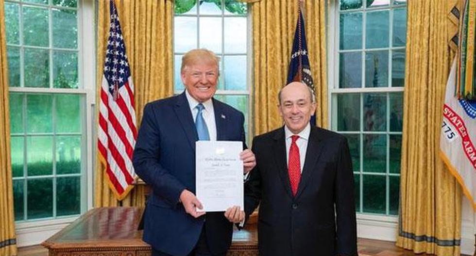 Donald Trump recibió al embajador peruano Hugo de Zela en el Salón Oval de la Casa Blanca. (Foto: Cancillería peruana)