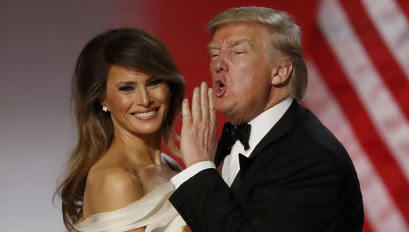 El presidente de Estados Unidos Donald Trump y su esposa Melania. (Reuters).
