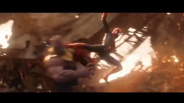 Si bien Thanos recibe aquí un golpe de Spiderman, el héroe arácnido será eventualmente herido en "Avengers: Infinity War". (Foto: Marvel Studios)