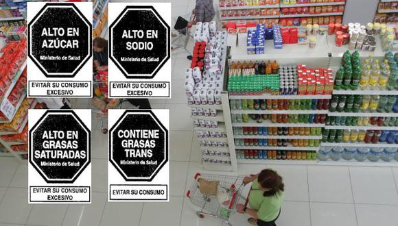 Los octógonos aprobados por el Gobierno serán de color negro y blanco. (Foto: El Comercio)