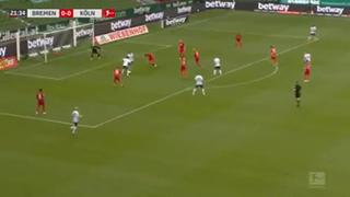 Werder Bremen vs. Colonia: Yuya Osako convirtió el 1-0 a favor del equipo de Claudio Pizarro