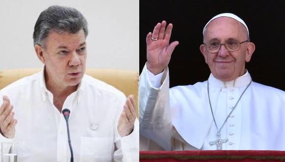 Santos agradeció a Francisco por mensaje de paz para Colombia