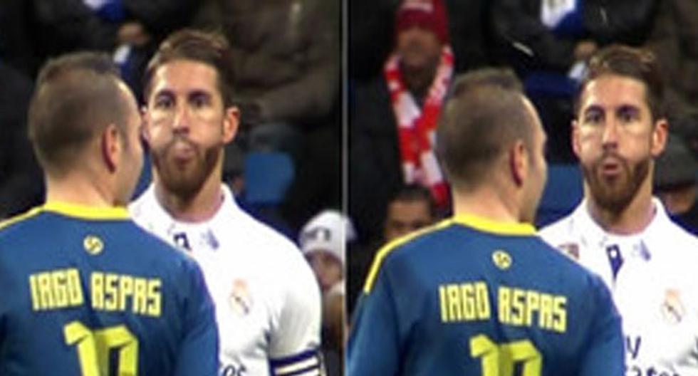 Sergio Ramos cometió un acto de indisciplina dentro del campo contra Iago Aspas por la Copa del Rey | Foto: Captura / Sport.es