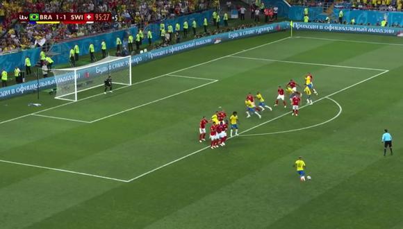 Brasil vs. Suiza: Neymar propició última opción de gol en duelo por Rusia 2018. (Foto: Captura de video)