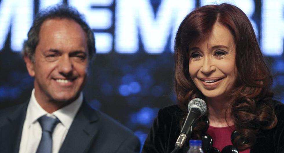 Cristina Fernández y Daniel Scioli. (Foto: EFE)