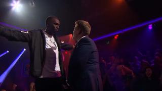 Usain Bolt demuestra que sabe rapear y vence a James Corden