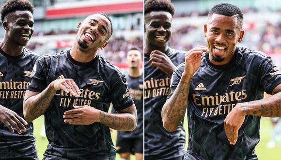 Gabriel Jesus celebró bailando como señal de respaldo a Vinícius. (Foto: EFE)