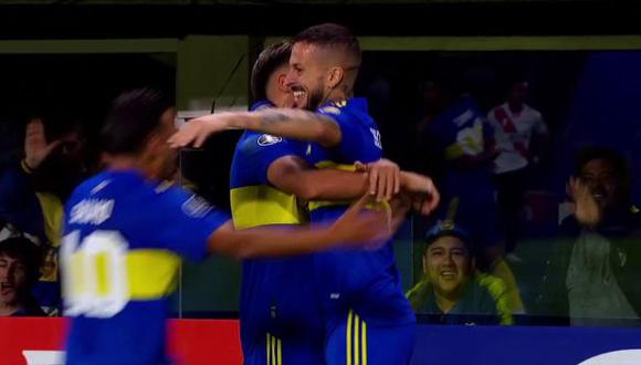 Gol de Darío Benedetto para el 1-0 de Boca vs. Always Ready. (Captura: ESPN)