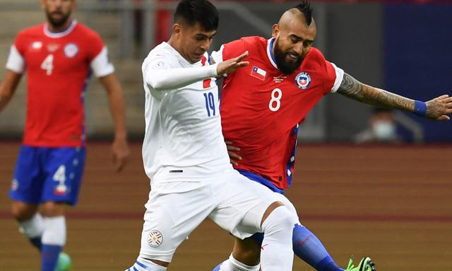 Chile vs. Paraguay por Copa América 2021. Foto: AFP