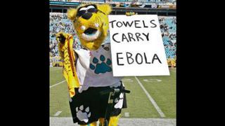 Mascota de la NFL se burla del ébola
