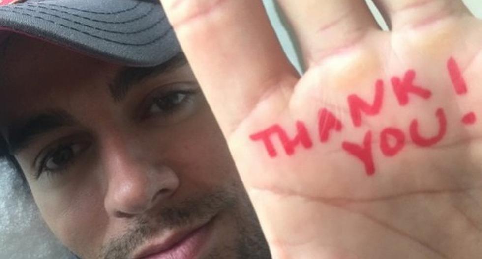 Enrique Iglesias agradeció a sus fans. (Foto: Instagram)
