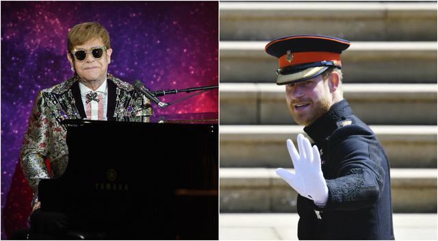 Elton John y el príncipe Harry (Foto: Agencias)