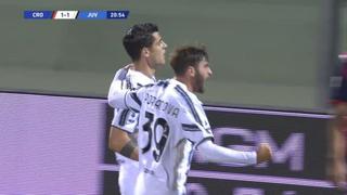 Juventus vs. Crotone Álvaro Morata aparece ante la ausencia de Cristiano Ronaldo para anotar el 1-1 | VIDEO