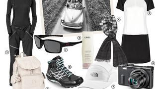 Look blanco y negro para ir de viaje