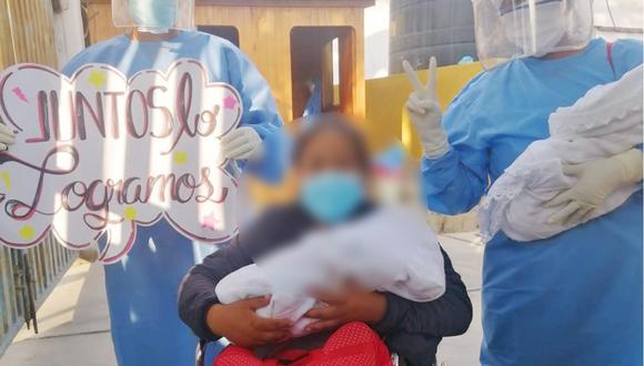 La madre y sus hijos guardarán aislamiento domiciliario bajo supervisión de personal de salud. (Foto: hospital Hipólito Unanue)