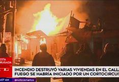 Callao: incendio consumió tres viviendas esta madrugada