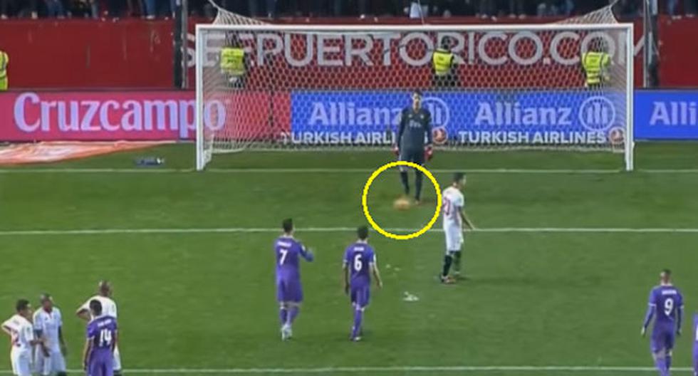 Cristiano Ronaldo lanzó el balón a Vitolo antes de ejecutar el penal | Foto: Captura