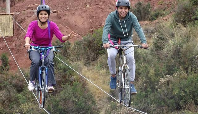 Cusco es perfecto para realizar deportes de aventura, uno que ha llamado particular atención es el ‘'Skybike'. (Foto: Facebook Skybike Cusco)