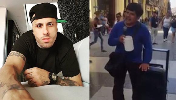 Nicky Jam se conmovió con peruano invidente que canta sus temas