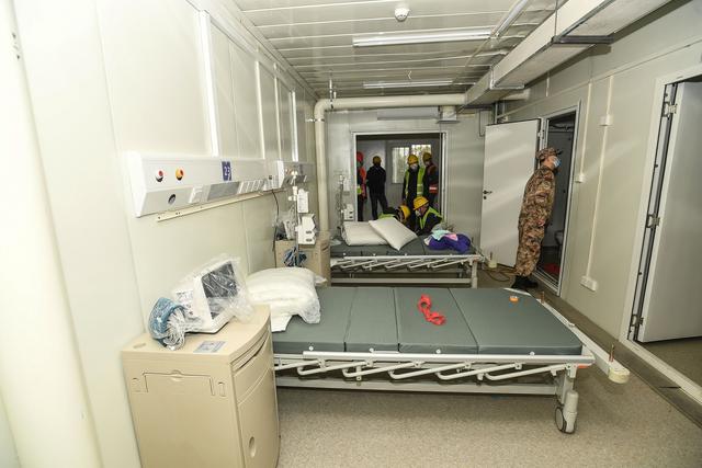 Una imagen del interior del Hospital Huoshenshan. (AFP).