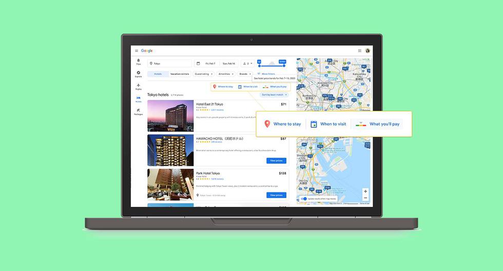 ¿Quieres saber cómo elegir el mejor hotel? Google te brinda una serie de herramientas para lograrlo. (Foto: Google)