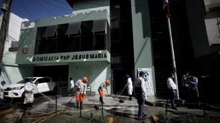 Coronavirus en Perú: realizan trabajos de limpieza y desinfección en comisaría de Jesús María