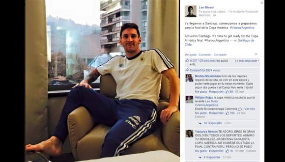 Lionel Messi espera así la final de la Copa América 2015