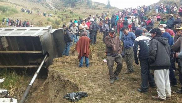 Huánuco: chofer de volquete que desbarrancó manejaba ebrio