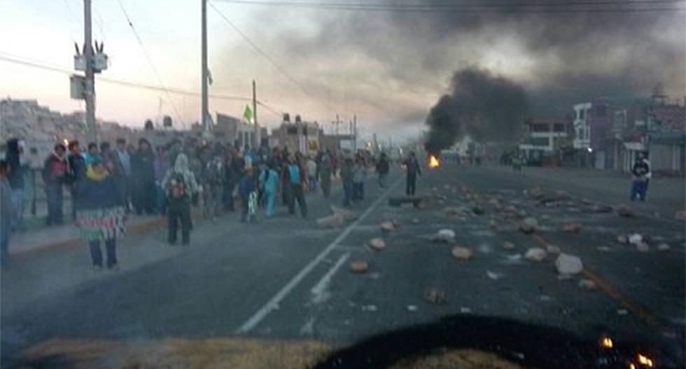 Las protestas contra Tía María continúan en Arequipa. (Foto: Diario Correo)