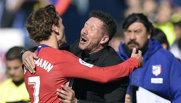 Griezmann desató su mejor versión en el Atlético bajo las órdenes de Diego Simeone. (Foto: AFP)
