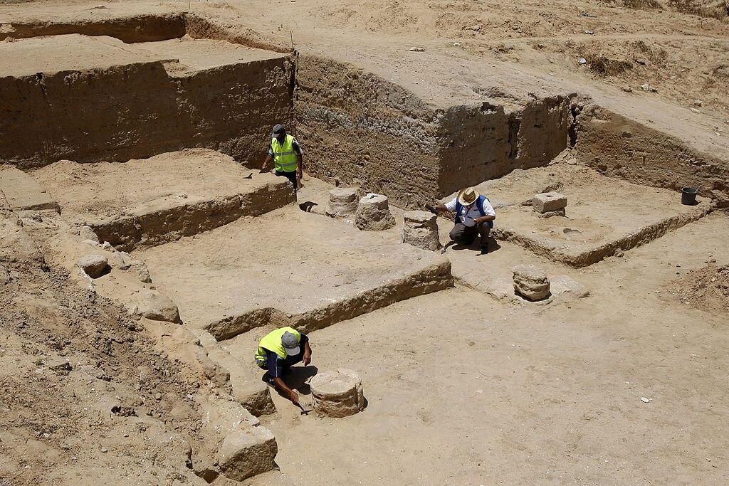 In the vicinity of Rafah, several excavations have brought to light traces of the Palestinian city's ancient history.  (GET IMAGES).