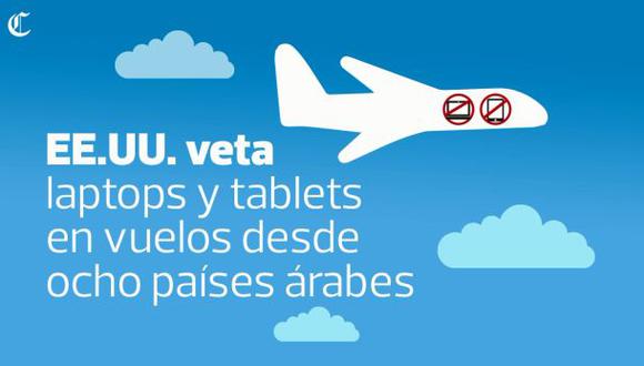 EE.UU. prohíbe laptops y tablets en vuelos de países árabes