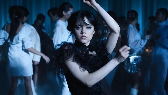 Jenna Ortega en la famosa escena de baile de "Merlina". (Foto: Netflix)