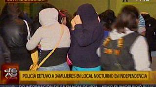 Catorce extranjeras intervenidas en night club de Independencia